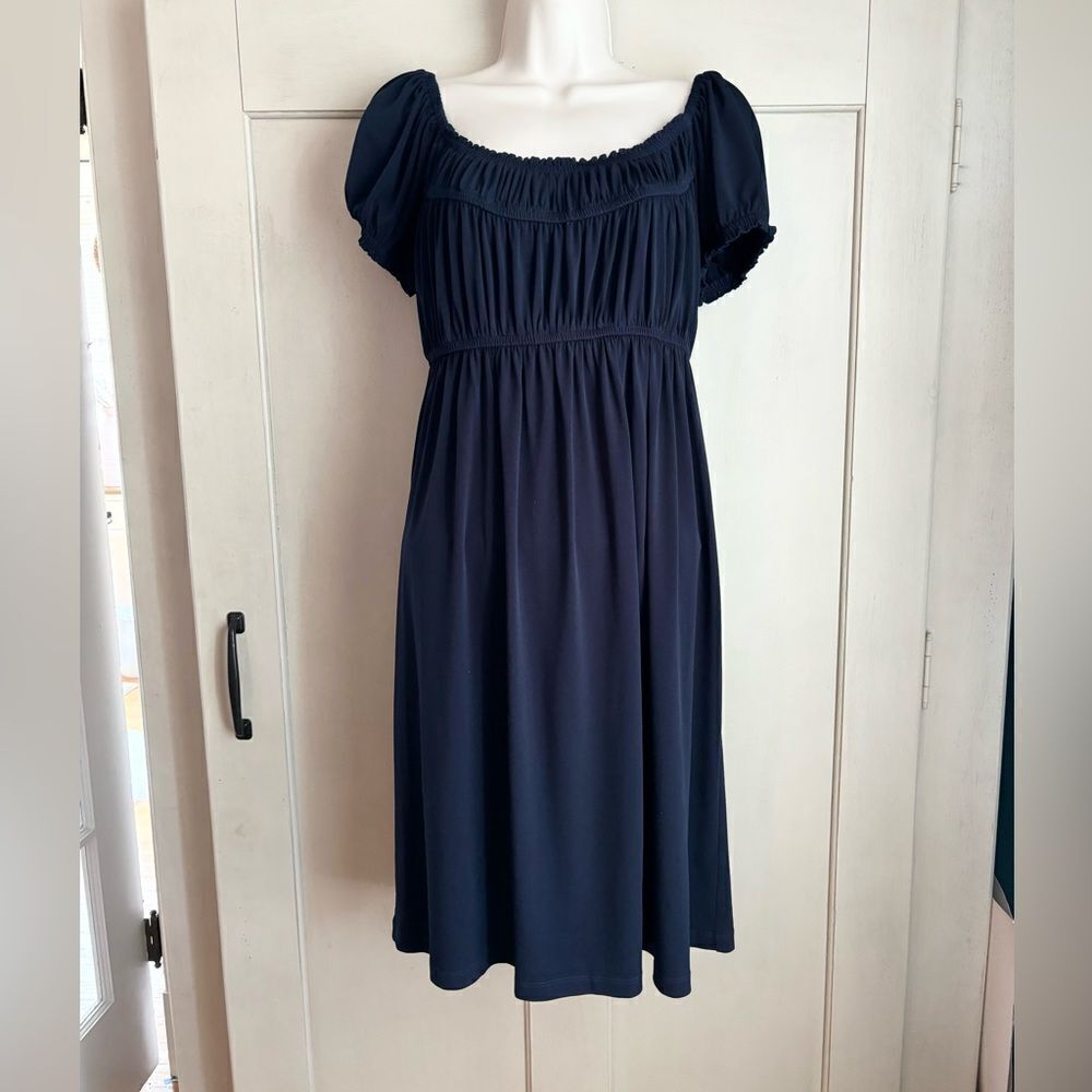 Boston Proper Navy Blue Dress 10 - Picture 4 of 9